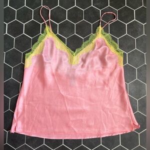 Victoria's Secret Pink Cami with Yellow Lace
